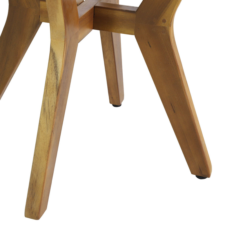 Noble House Yukon contemporary side table with lightweight concrete top and acacia wood frame in gray finish.
