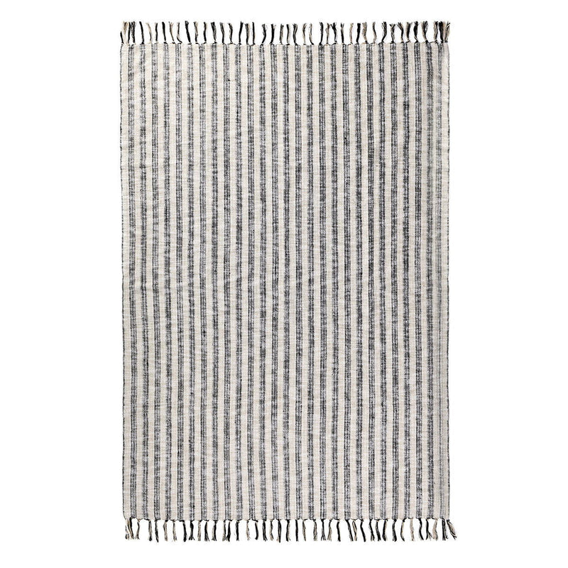 Throws - TC Linna Throw - Natural / Black - R&R Furniture Gallery (Fountain Valley, CA)