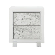 Skye - Marble Nightstand - White - R&R Furniture Gallery (Fountain Valley, CA)