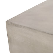 Noble House square indoor/outdoor lightweight side table with metal frame and wood top, ideal for patio or living room use.