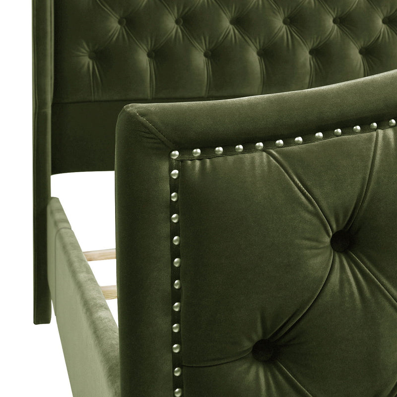 Marcella - Upholstered Shelter Headboard Bed Set - R&R Furniture Gallery (Fountain Valley, CA)