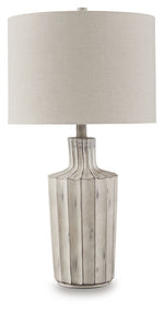 Imre - Poly Table Lamp - Distressed Brown - R&R Furniture Gallery (Fountain Valley, CA)