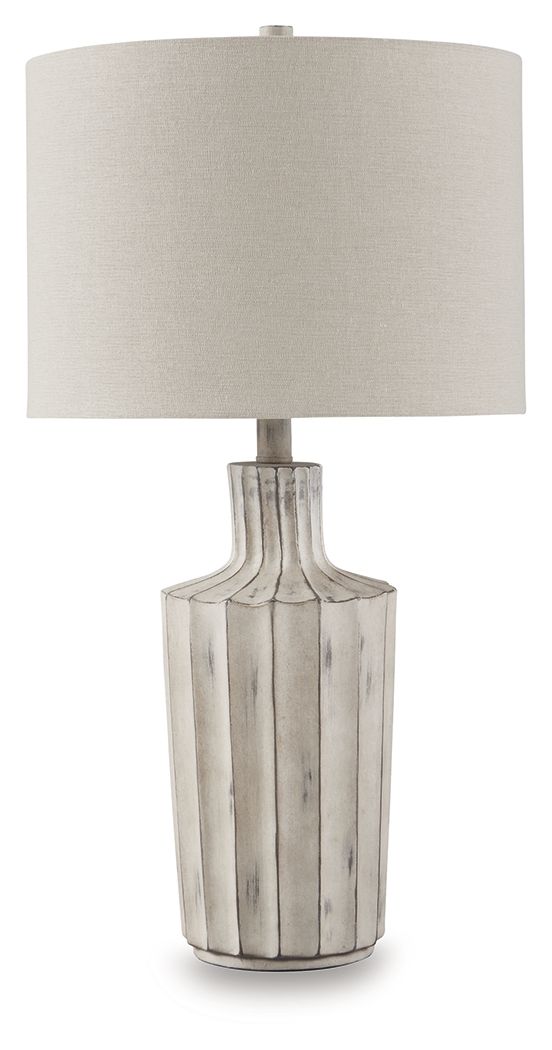 Imre - Poly Table Lamp - Distressed Brown - R&R Furniture Gallery (Fountain Valley, CA)