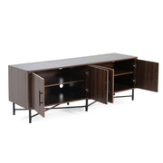 4 Door TV Cabinet, 2 Storage Spaces, Adjustable Shelves - R&R Furniture Gallery (Fountain Valley, CA)