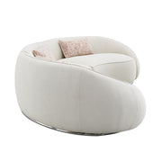 Sahara - Sectional Sofa With 3 Pillows - Beige Boucle - R&R Furniture Gallery (Fountain Valley, CA)