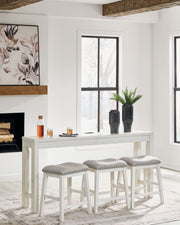Robbinsdale - Rectangular Dining Room Counter Table Set (Set of 4) - Antique White - R&R Furniture Gallery (Fountain Valley, CA)