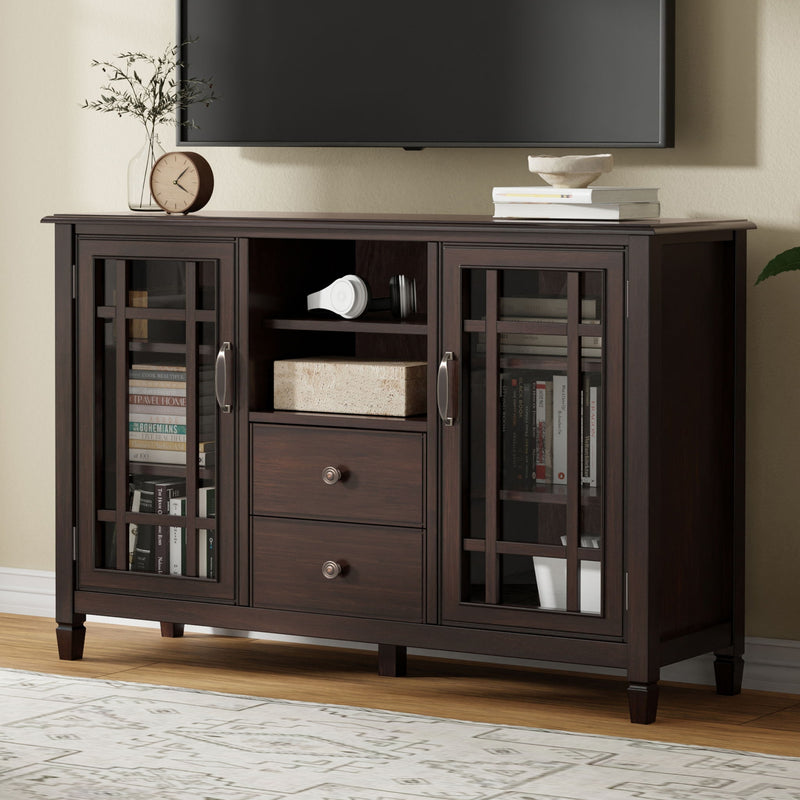 Connaught - Tall TV Stand - Brown - R&R Furniture Gallery (Fountain Valley, CA)
