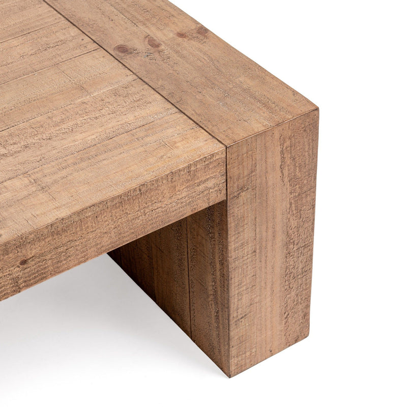 Classic Home Clayton coffee table for living room with wooden surface and modern design, perfect for contemporary living spaces.