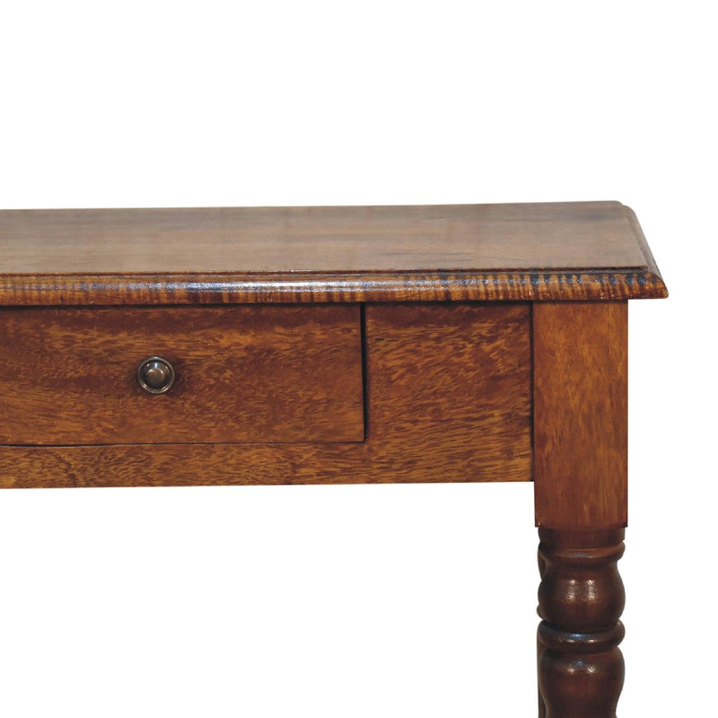 Turned Leg Writing Desk - Chestnut - R&R Furniture Gallery (Fountain Valley, CA)