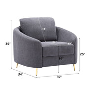 Yuina - Chair - Gray Linen - R&R Furniture Gallery (Fountain Valley, CA)