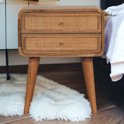 Close Knit 2 Drawer Nightstand - Oak - R&R Furniture Gallery (Fountain Valley, CA)