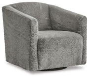 Bramner - Swivel Accent Chair - Charcoal - R&R Furniture Gallery (Fountain Valley, CA)