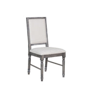 Leventis - Side Chair (Set of 2) - Cream Linen & Weathered Gray - R&R Furniture Gallery (Fountain Valley, CA)