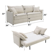 Elisea - Sofa With Sleeper - Beige Fabirc - R&R Furniture Gallery (Fountain Valley, CA)