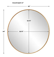 Uttermost Junius round wall mirror with a sleek frame, perfect for modern home decor.