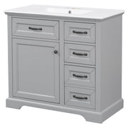 36" Bathroom Vanity With Sink, 2 Tip-Out Drawers, Soft Close Hinges - R&R Furniture Gallery (Fountain Valley, CA)