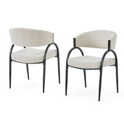 Contemporary Upholstered Dining Chairs With Metal Legs (Set of 2) - R&R Furniture Gallery (Fountain Valley, CA)