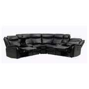 Jupiter - Leather Sectional - Black - R&R Furniture Gallery (Fountain Valley, CA)