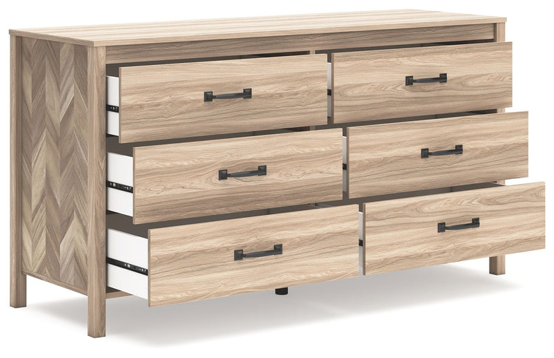 Battelle - Six Drawer Dresser - Tan - R&R Furniture Gallery (Fountain Valley, CA)