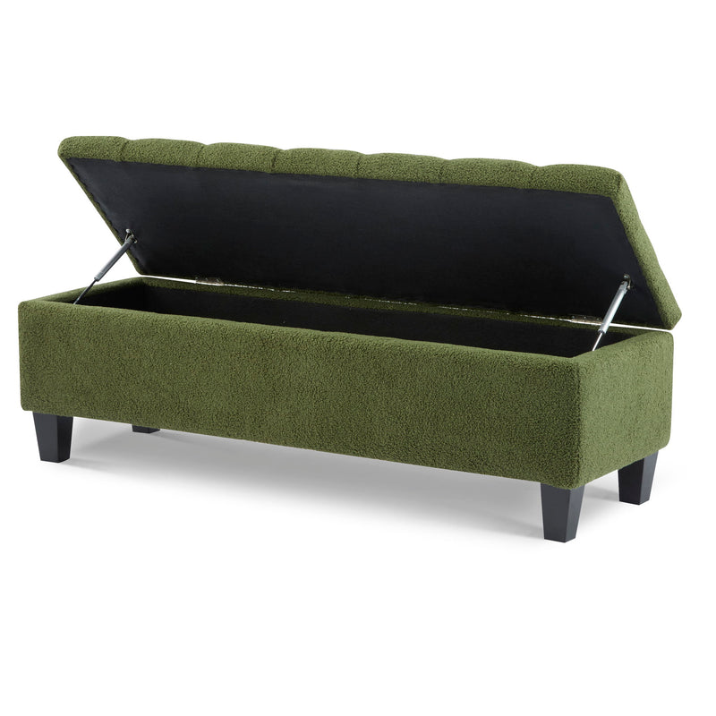 Ottoman Bench & Storage - Green - R&R Furniture Gallery (Fountain Valley, CA)