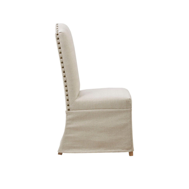 Dining Chair With Skirts (Set of 2) - Beige - R&R Furniture Gallery (Fountain Valley, CA)