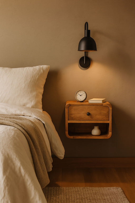 Mini Floating Open Bedside - Oak - R&R Furniture Gallery (Fountain Valley, CA)