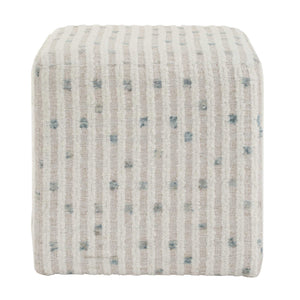 Joie - White Chenille Ottoman - White