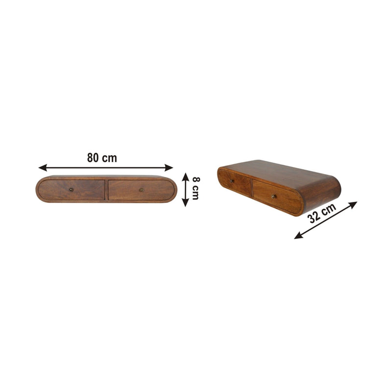 London - Floating Console - Chestnut - R&R Furniture Gallery (Fountain Valley, CA)