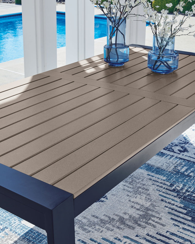 East Beach - Rectangular Dining Table With Umbrella Option - Blue - R&R Furniture Gallery (Fountain Valley, CA)