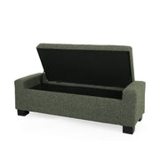 Noble House textured fabric ottoman bench with hinged lid, versatile seating and storage solution in a modern home interior.