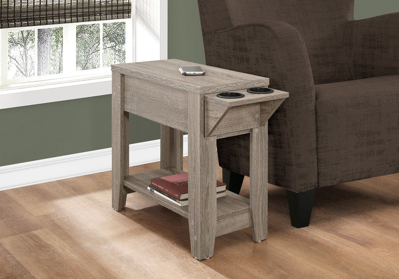Accent Side Table, Storage, Lamp, Transitional Space-Saving Design - R&R Furniture Gallery (Fountain Valley, CA)