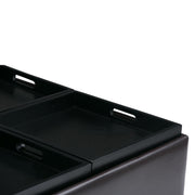 Avalon - Square Coffee Table Storage Ottoman - Tanners Brown - R&R Furniture Gallery (Fountain Valley, CA)