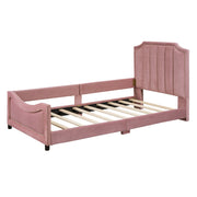 Upholstered Daybed With Classic Stripe Shaped Headboard - R&R Furniture Gallery (Fountain Valley, CA)