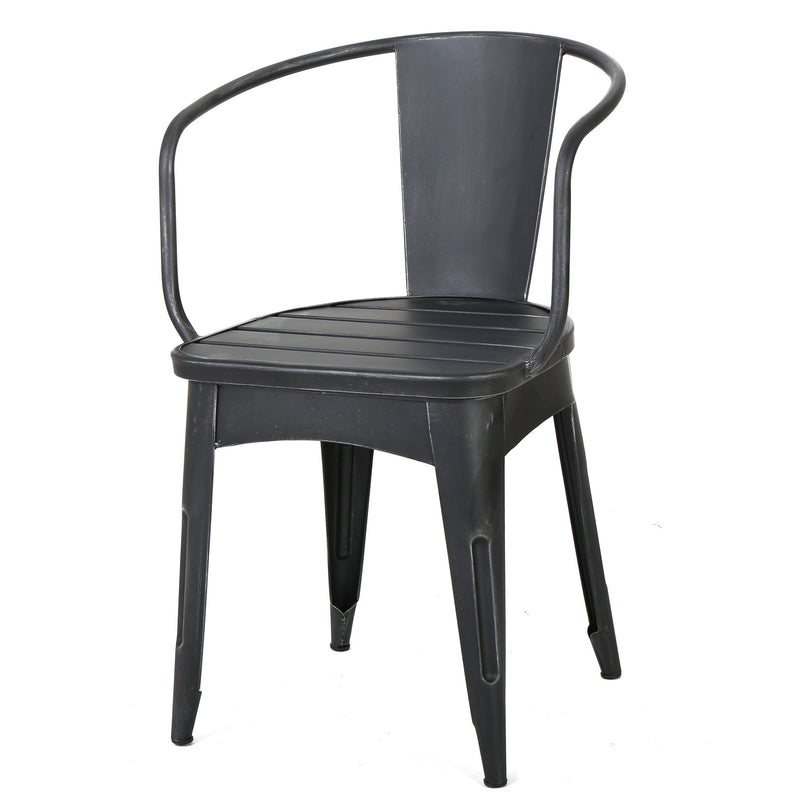 Noble House Yearn 3-piece outdoor bistro set with table and two chairs, suitable for patio or garden seating.