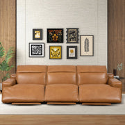 Urbana - Triple Power Recliner Sofa - Tan - R&R Furniture Gallery (Fountain Valley, CA)