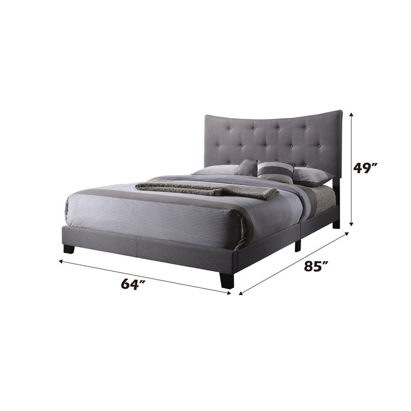 Venacha - Queen Bed - Gray Fabric - R&R Furniture Gallery (Fountain Valley, CA)