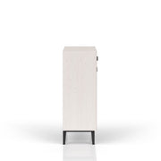 Bar Cabinet With Large Storage - White / Pecan - R&R Furniture Gallery (Fountain Valley, CA)