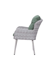 Jenneva - 7 Piece Patio Dining Set - Night Green Fabric & Gray - R&R Furniture Gallery (Fountain Valley, CA)