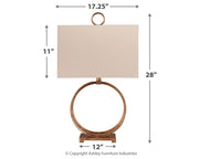 Mahala - Metal Table Lamp  - Antique Gold Finish - R&R Furniture Gallery (Fountain Valley, CA)