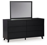 Danziar - Dresser And Mirror - Black - R&R Furniture Gallery (Fountain Valley, CA)