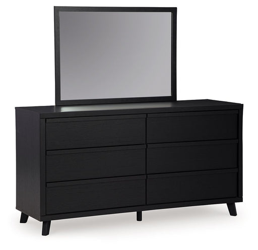 Danziar - Dresser And Mirror - Black - R&R Furniture Gallery (Fountain Valley, CA)