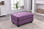 Upholstered modern ottoman from Glory Furniture with a sleek, contemporary design and plush fabric in a chic style.