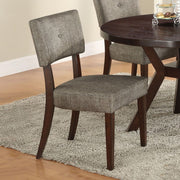 Drake - Side Chair (Set of 2) - Gray Fabric & Espresso - R&R Furniture Gallery (Fountain Valley, CA)