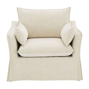 Shane - Chair With 2 Pillows - Beige Linen - R&R Furniture Gallery (Fountain Valley, CA)