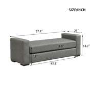 Ottoman With Unique Armrest Design For Living Spaces - R&R Furniture Gallery (Fountain Valley, CA)