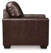Signature Design by Ashley Santorine living room set with stationary chair and ottoman in cozy, modern upholstery