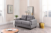 Glory Furniture stylish transitional loveseat for two, stationary sofa with plush cushions and modern design, perfect for living rooms.