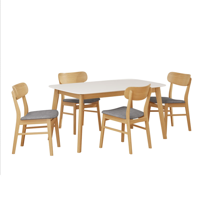 5 Piece Dining Set With Table And Upholstered Chairs - R&R Furniture Gallery (Fountain Valley, CA)