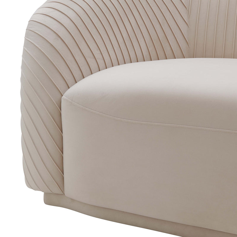 Yara - Pleated Velvet Sofa - R&R Furniture Gallery (Fountain Valley, CA)