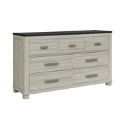 Augusta - Dresser, 7 Spacious Drawers, Block Feet - Beige Brown - R&R Furniture Gallery (Fountain Valley, CA)